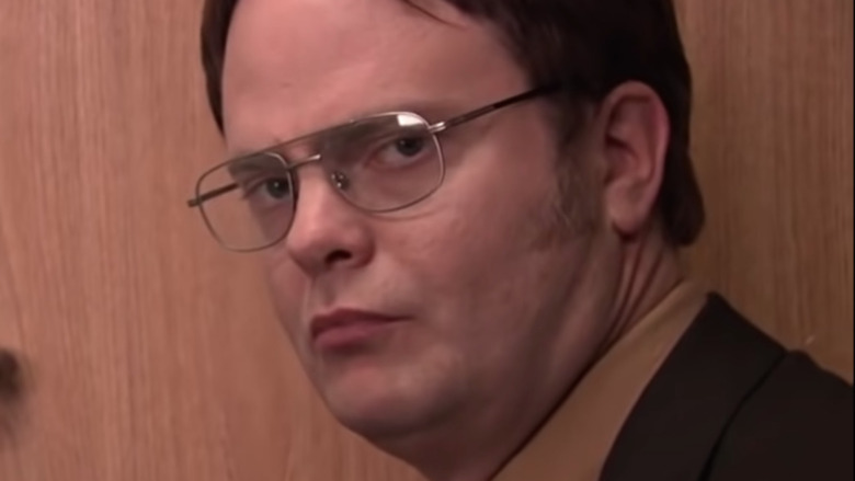 Dwight Schrute staring into camera