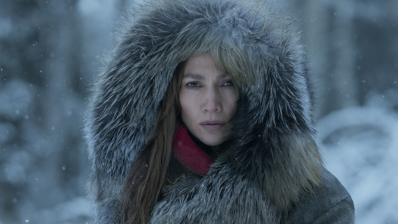 The Mother in snow big coat