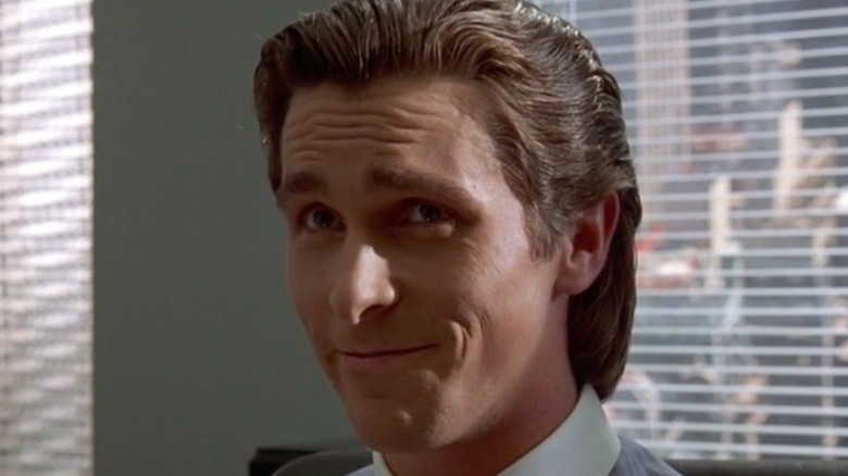 Patrick Bateman grinning