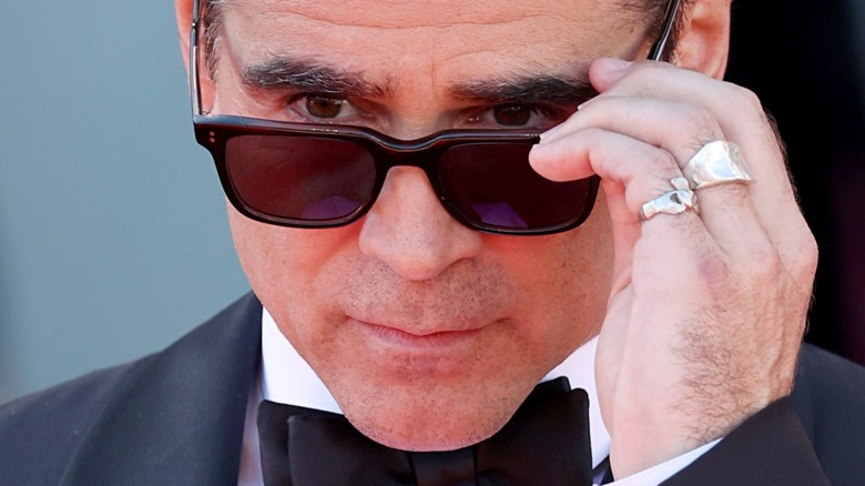 Colin Farrell tipping shades 