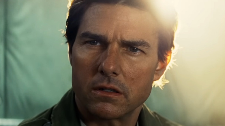 Tom Cruise frowning in 2017's The Mummy