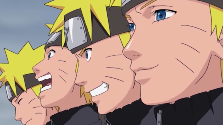 Multiple Narutos laughing 