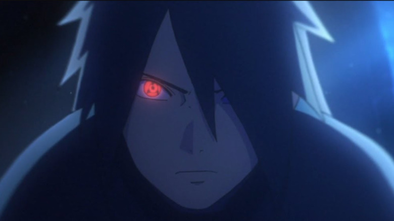 Sasuke using sharingan