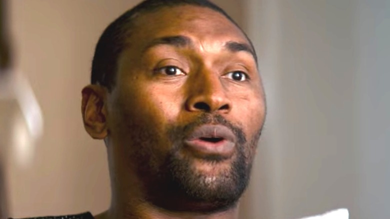 Ron Artest being interviewed