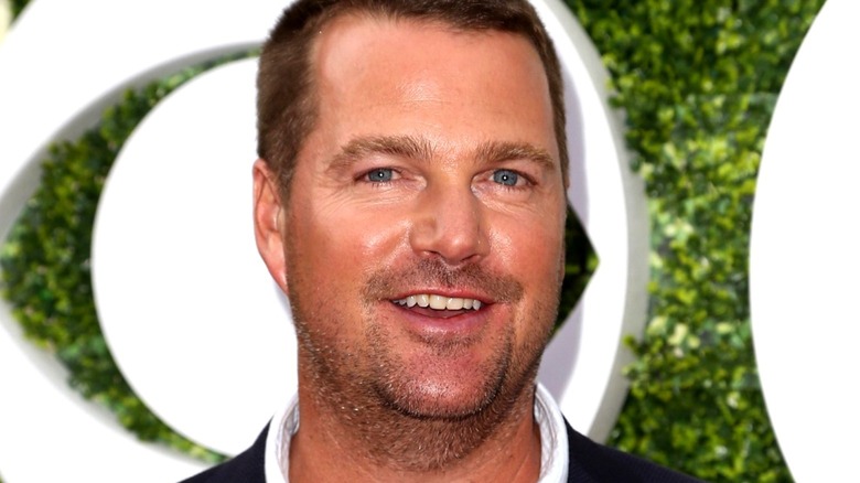 Chris O'Donnell smiling with mouth open