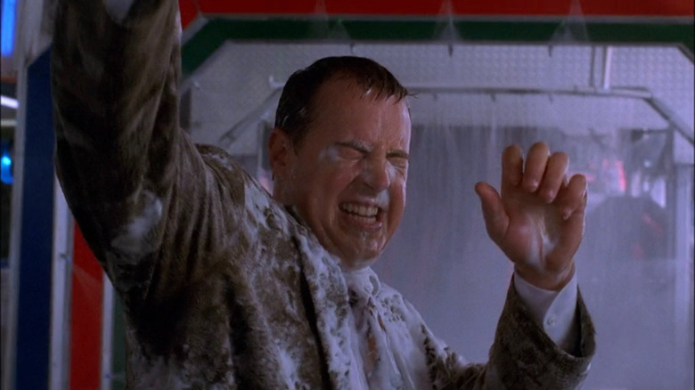 McGee slipping in a car wash