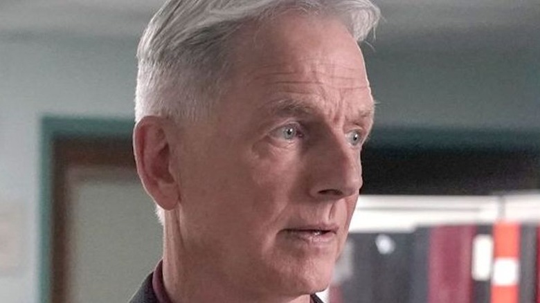 Gibbs at attention in NCIS