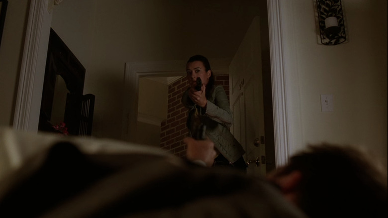 Ziva David entering crime scene