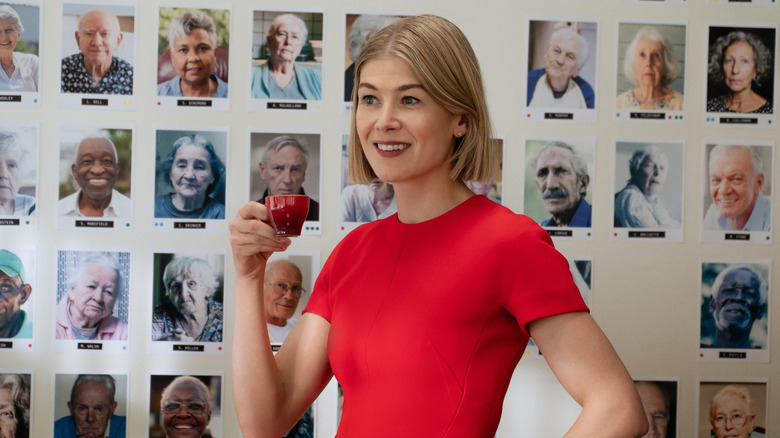 Rosamund Pike smiling