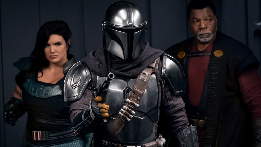 Gina Carano, Pedro Pascal, and Carl Weathers on The Mandalorian