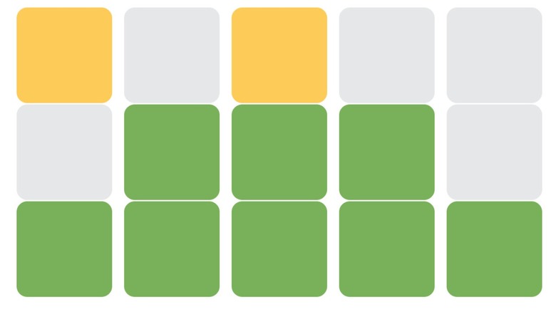 Yellow, green, gray boxes