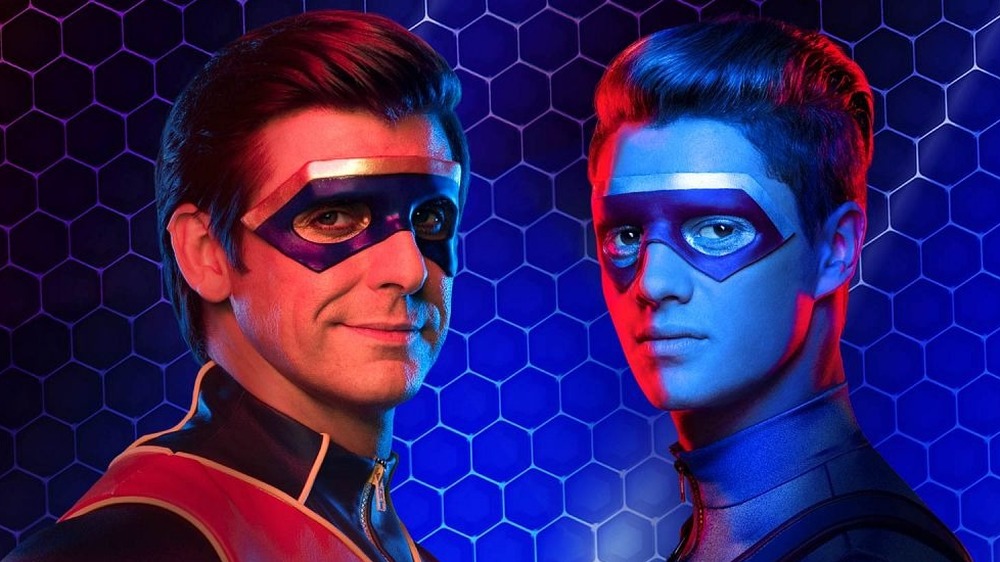 Henry Danger red and blue superheroes