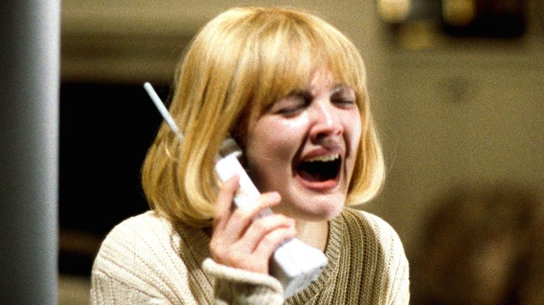 Drew Barrymore screaming in "Scream"