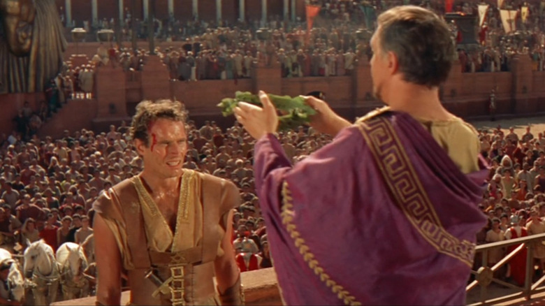 Caesar giving Judah Ben-Hur his crown in Ben-Hur
