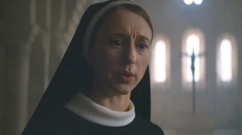 Sister Irene talking with someone