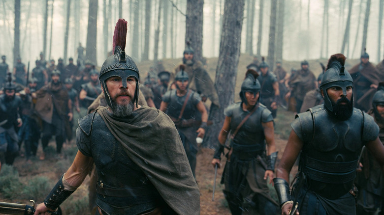 Odysseus and his men in the woods scared in The Odyssey