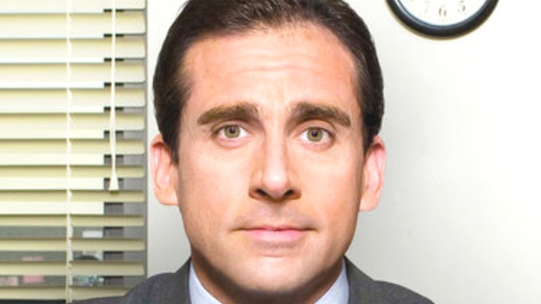 Michael Scott looking stern