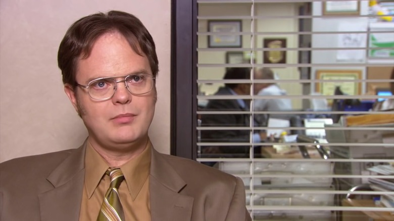 Dwight in talking head segment.