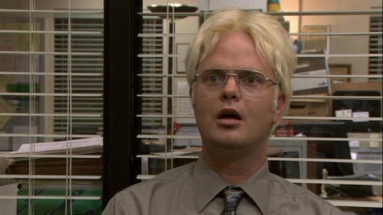 Dwight Schrute with blonde hair