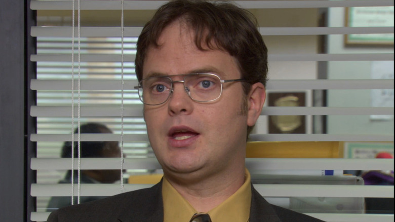 Dwight Schrute explaining something