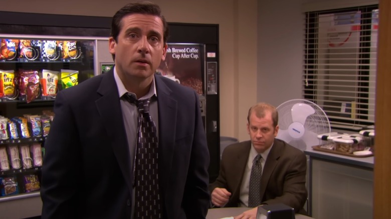 Michael and Toby in lunchroom
