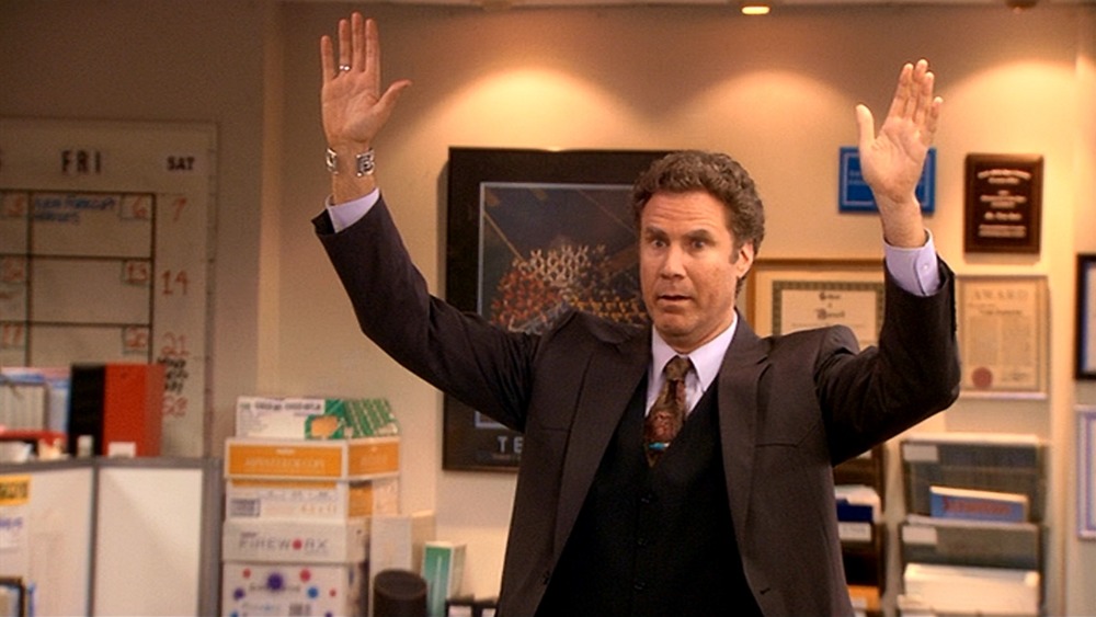 Will Ferrell holds his hands up