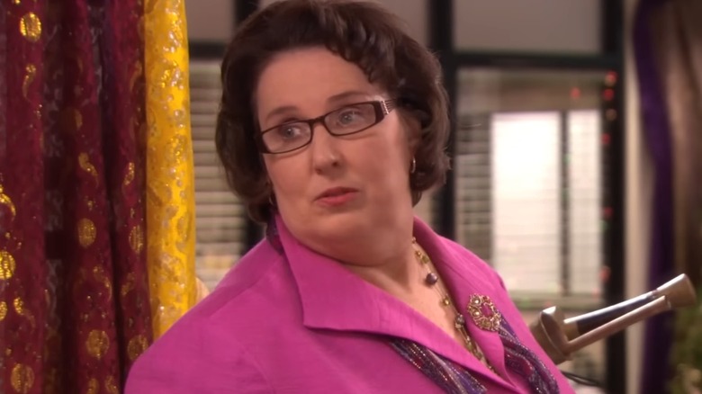 Phyllis Vance looking to her side
