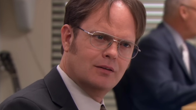 Dwight Schrute looking forward