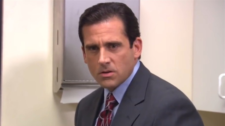 Michael Scott glaring