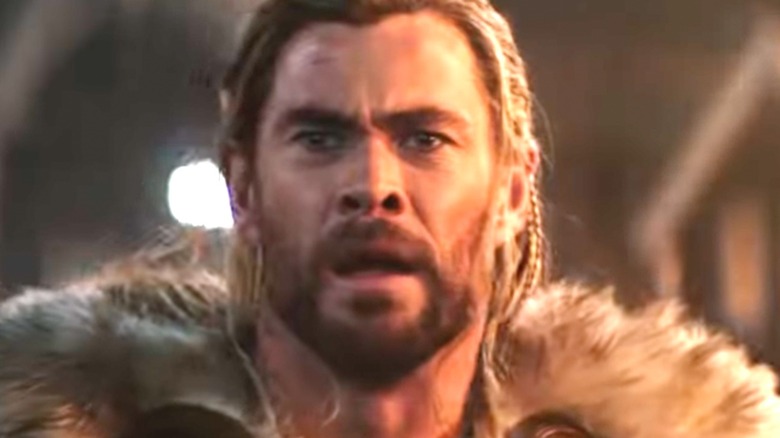 A close-up of Chris Hemsworth as Thor