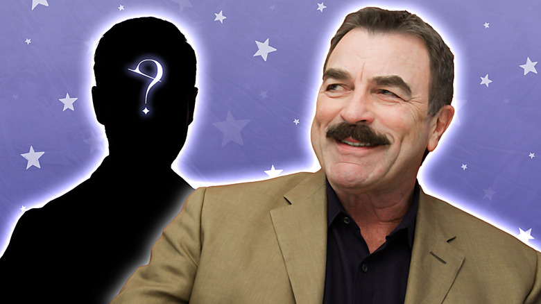 Tom Selleck with mystery figure
