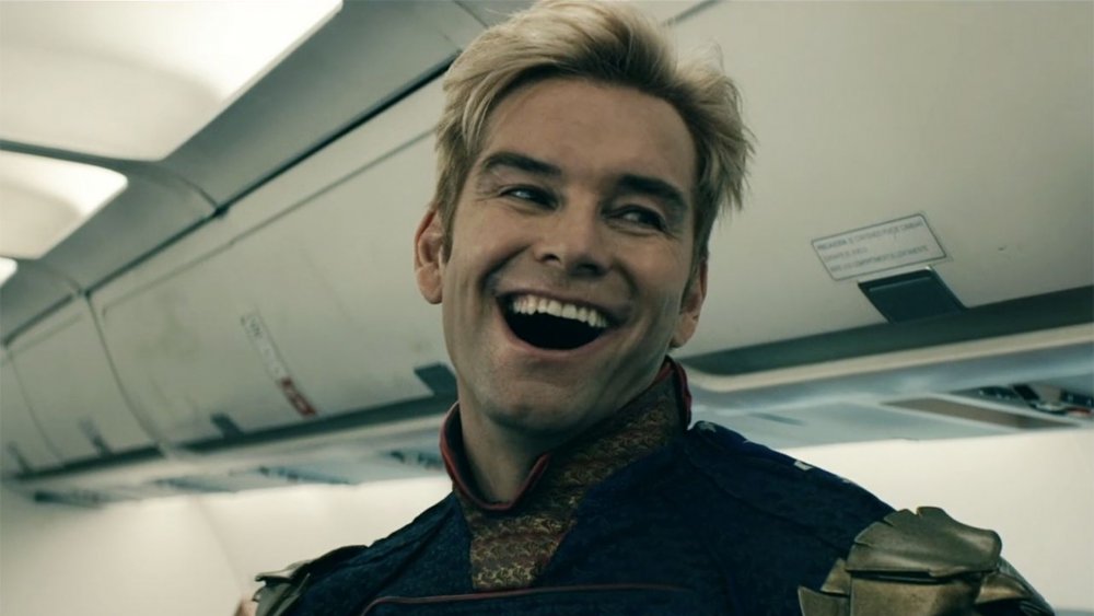 Antony Starr's Homelander lets a plane go down on The Boys