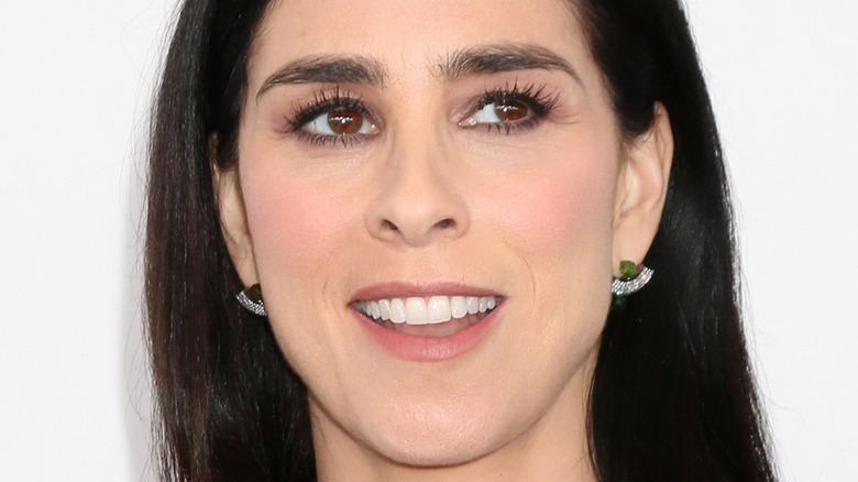 Sarah Silverman looking up smiling