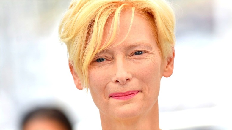 Tilda Swinton posing