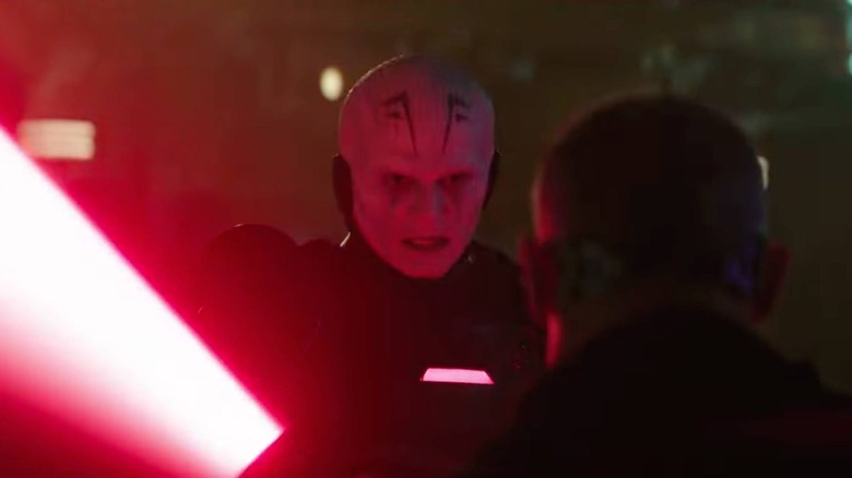 Inquisitor wielding a lightsaber