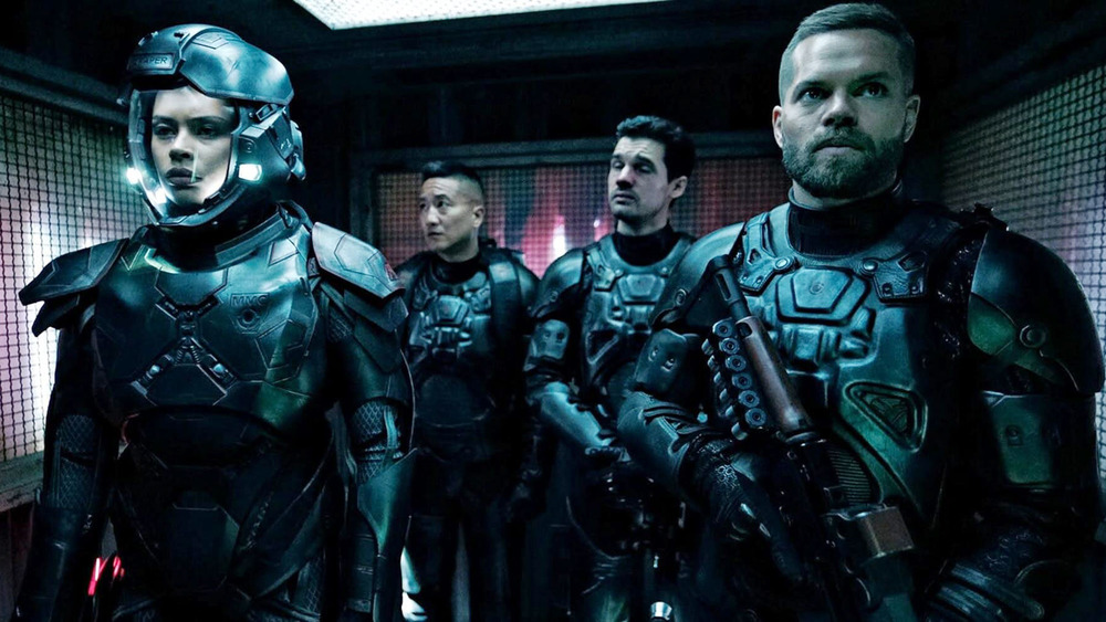 The Expanse cast in space suits