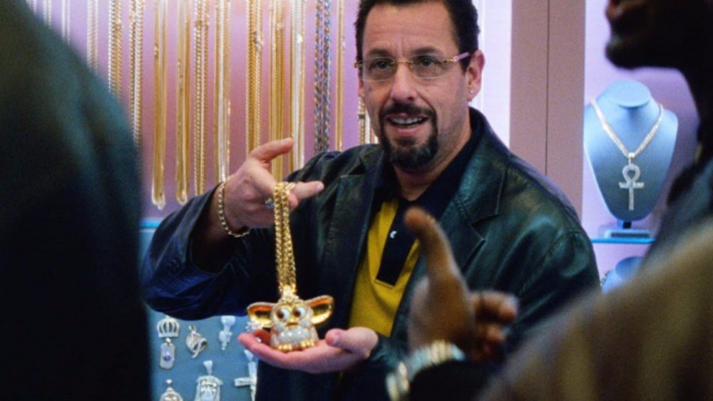 Adam Sandler as Howard Ratner in his jewelry store in Uncut Gems