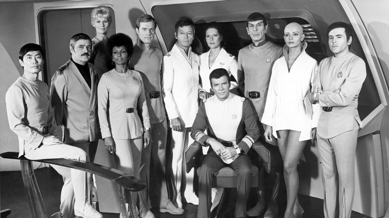 The cast of Star Trek poses