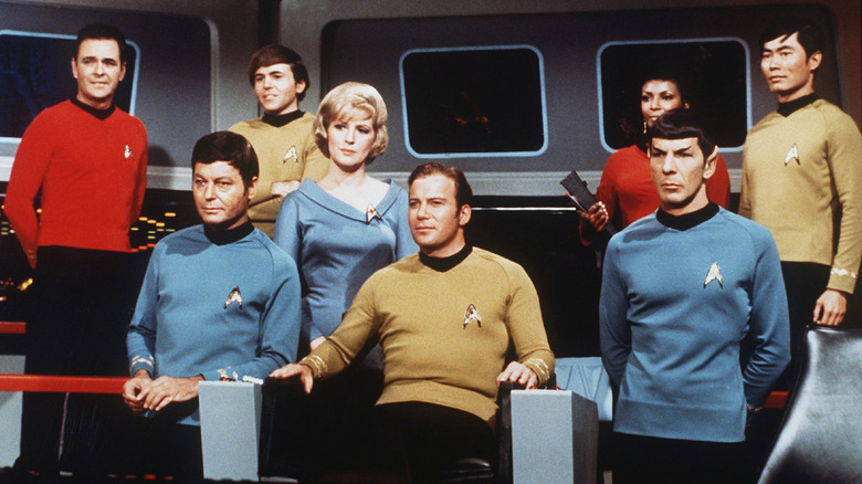 The cast of Star Trek poses