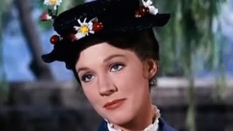 Julie Andrews tilts her head