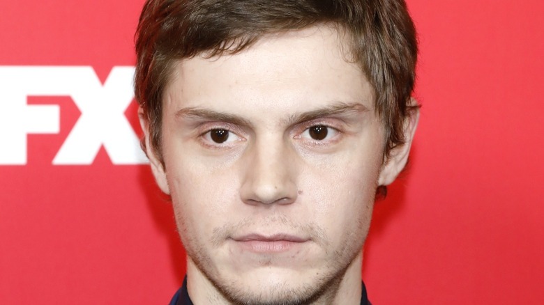 Evan Peters looking serious