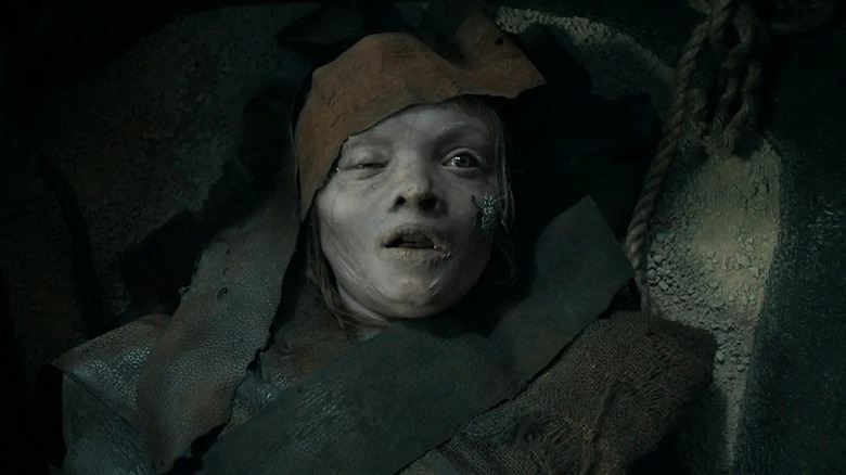 Katie being released from her mummification in "Lee Cronin's The Mummy" (2026)