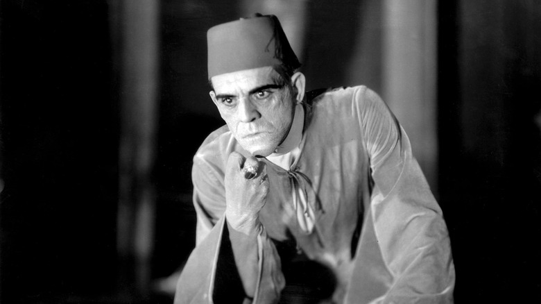 The iconic mummy in life, played by Boris Karloff, grimaces in the 1932 Universal Monsters classic "The Mummy"