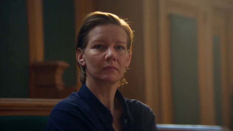 Sandra Voyter on the witness stand in Anatomy of a Fall (2023)