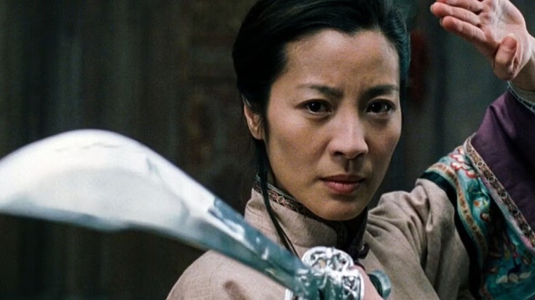 Yu Shu Lien weilding a sword in Crouching Tiger, Hidden Dragon (2000)