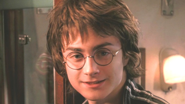 Harry Potter smiling in Harry Potter and the Goblet of Fire
