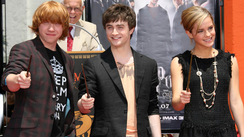 Rupert Grint, Daniel Radcliffe, and Emma Watson