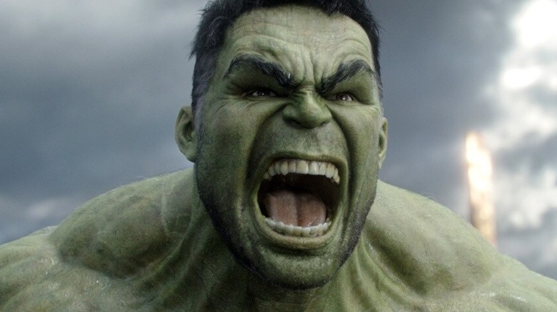 Hulk screaming in rage in 