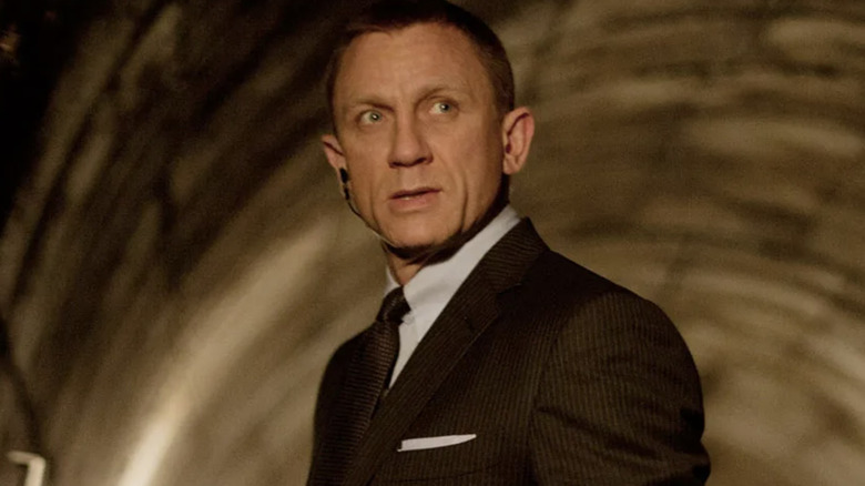 James Bond in the tunnels below MI6 in 