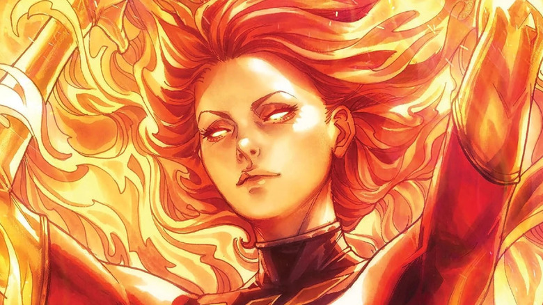 Jean Grey using her Phoenix powers in the Phoenix Omnibus